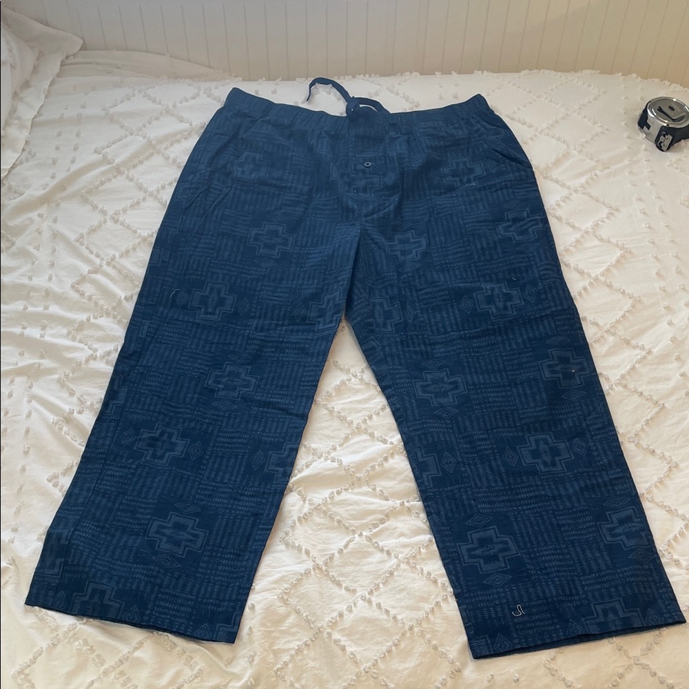 Pendleton Men's Blue Patterned drawstring Pants n… - image 6